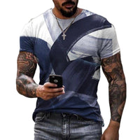 Men's Fashion 3D Printing Fashion Trend Short Sleeve T-Shirt Summer Men's wear - 7DAY'S