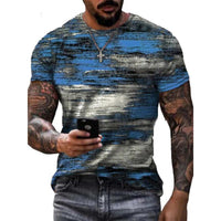 Men's Fashion 3D Printing Fashion Trend Short Sleeve T-Shirt Summer Men's wear - 7DAY'S