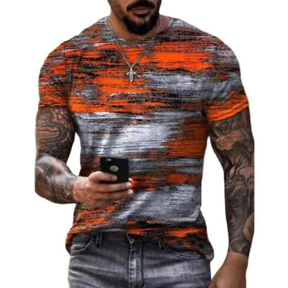 Men's Fashion 3D Printing Fashion Trend Short Sleeve T-Shirt Summer Men's wear - 7DAY'S