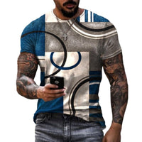 Men's Fashion 3D Printing Fashion Trend Short Sleeve T-Shirt Summer Men's wear - 7DAY'S