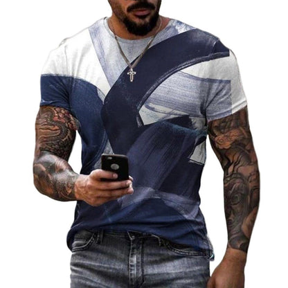 Men's Fashion 3D Printing Fashion Trend Short Sleeve T-Shirt Summer Men's wear - 7DAY'S
