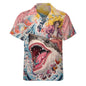 Mens Hawaiian Shark Shirts Short Sleeve Button Up Beach Summer Button Down Hawaiian Trippy Shirt for Men Women - 7DAY'S