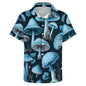 Mens Mushroom Button Down Shirt Short Sleeve Shirts Novelty Hawaiian Holiday Summer Funny Tops - 7DAY'S