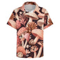 Mens Mushroom Button Down Shirt Short Sleeve Shirts Novelty Hawaiian Holiday Summer Funny Tops - 7DAY'S