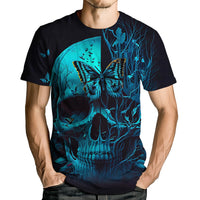 Men's Skull Graphic Tshirt 3D Print Skeleton Shirt for Men Funny Skull Tees Top - 7DAY'S