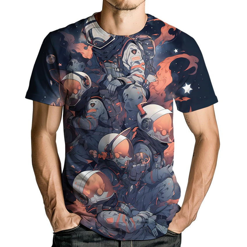 Men's Skull Graphic Tshirt 3D Print Skeleton Shirt for Men Funny Skull Tees Top - 7DAY'S