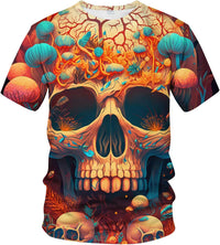 Men's Skull Graphic Tshirt 3D Print Skeleton Shirt for Men Funny Skull Tees Top - 7DAY'S
