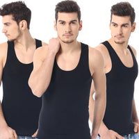 Men's solid color basic cotton narrow shoulder vest fashion casual men's T-shirt sports fitness Joker round neck youth vest - 7DAY'S