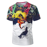 Men's T-Shirt with T-Shirt and Short Sleeves, Personalized 3D Printed T-Shirt - 7DAY'S