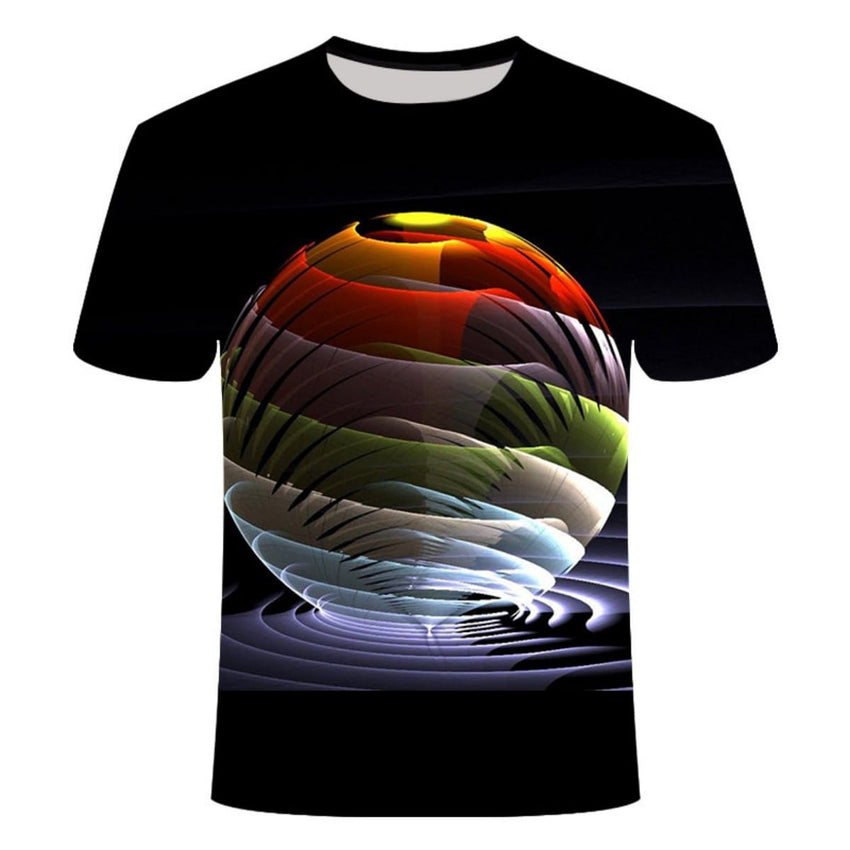 Men's T-Shirt with T-Shirt and Short Sleeves, Personalized 3D Printed T-Shirt - 7DAY'S