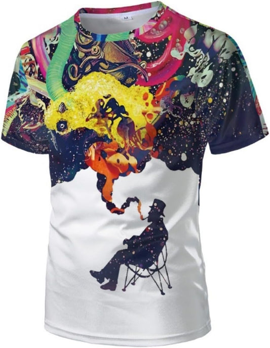 Men's T-Shirt with T-Shirt and Short Sleeves, Personalized 3D Printed T-Shirt - 7DAY'S
