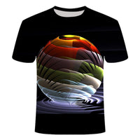 Men's T-Shirt with T-Shirt and Short Sleeves, Personalized 3D Printed T-Shirt - 7DAY'S