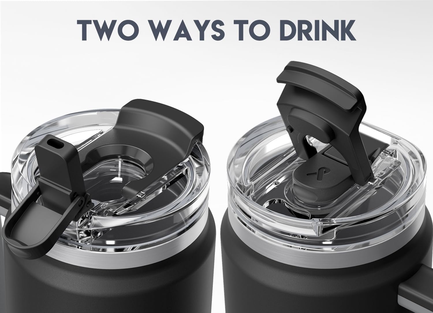 Meoky 40 oz Tumbler with Handle and Straw 2 Pack, Insulated Tumbler with Lid and Straw, Stainless Steel Travel Mug, Keeps Cold for 34 Hours, 100% Leak Proof, Fits in Car Cup Holder (Night & Love) - 7DAY'S