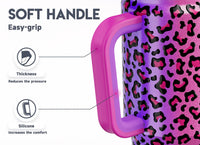Meoky 40 oz Tumbler with Handle and Straw, Insulated Tumbler with Lid and Straw, Stainless Steel Travel Mug, Keeps Cold for 34 Hours, 100% Leak Proof, Fits in Car Cup Holder (Night) - 7DAY'S