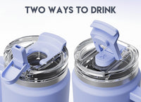 Meoky 40 oz Tumbler with Handle and Straw, Insulated Tumbler with Lid and Straw, Stainless Steel Travel Mug, Keeps Cold for 34 Hours, 100% Leak Proof, Fits in Car Cup Holder (Night) - 7DAY'S