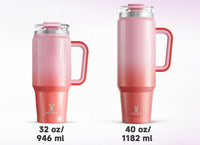 Meoky 40 oz Tumbler with Handle and Straw, Insulated Tumbler with Lid and Straw, Stainless Steel Travel Mug, Keeps Cold for 34 Hours, 100% Leak Proof, Fits in Car Cup Holder (Night) - 7DAY'S