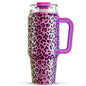 Meoky 40 oz Tumbler with Handle and Straw, Insulated Tumbler with Lid and Straw, Stainless Steel Travel Mug, Keeps Cold for 34 Hours, 100% Leak Proof, Fits in Car Cup Holder (Night) - 7DAY'S