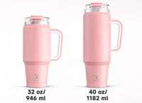 Meoky 40 oz Tumbler with Handle and Straw, Insulated Tumbler with Lid and Straw, Stainless Steel Travel Mug, Keeps Cold for 34 Hours, 100% Leak Proof, Fits in Car Cup Holder (Night) - 7DAY'S