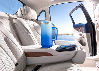 Meoky 40 oz Tumbler with Handle and Straw, Insulated Tumbler with Lid and Straw, Stainless Steel Travel Mug, Keeps Cold for 34 Hours, 100% Leak Proof, Fits in Car Cup Holder (Night) - 7DAY'S