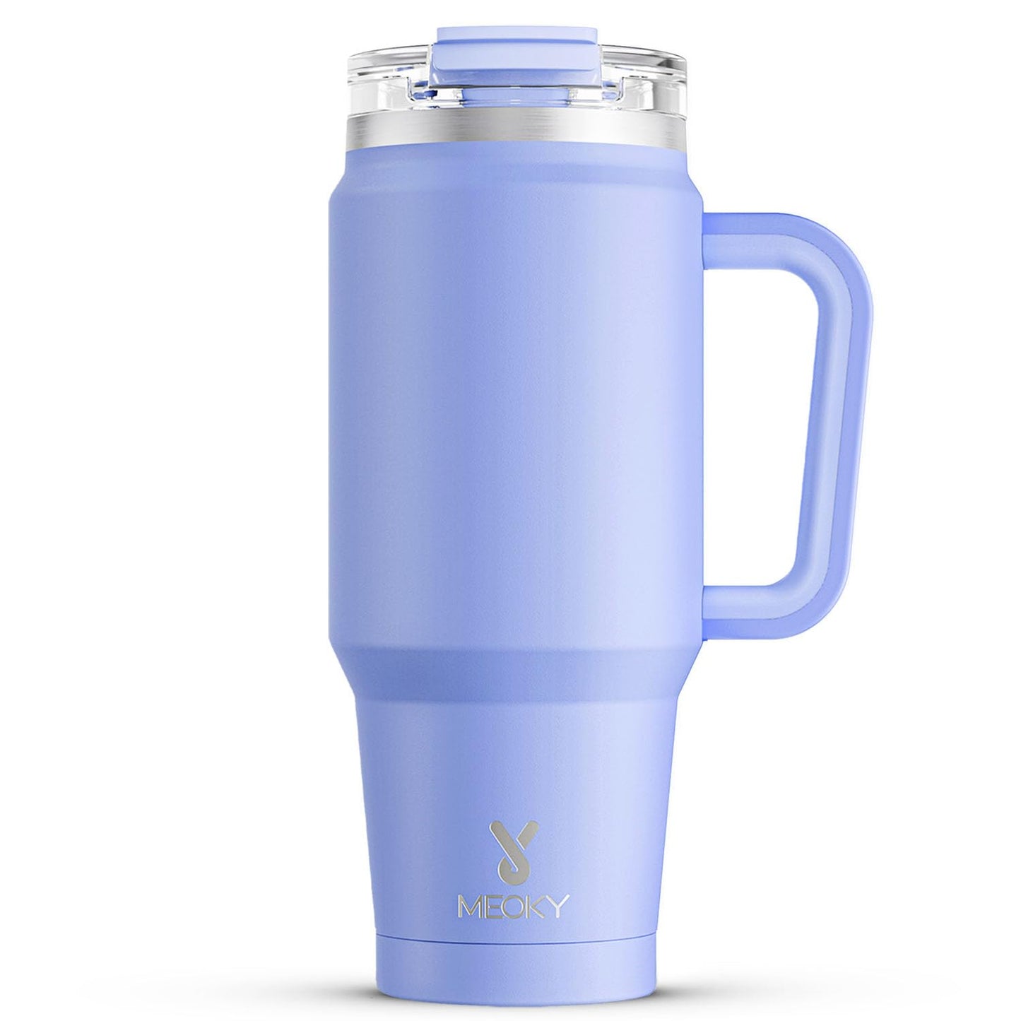 Meoky 40 oz Tumbler with Handle and Straw, Insulated Tumbler with Lid and Straw, Stainless Steel Travel Mug, Keeps Cold for 34 Hours, 100% Leak Proof, Fits in Car Cup Holder (Night) - 7DAY'S