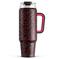Meoky 40 oz Tumbler with Handle and Straw, Insulated Tumbler with Lid and Straw, Stainless Steel Travel Mug, Keeps Cold for 34 Hours, 100% Leak Proof, Fits in Car Cup Holder (Night) - 7DAY'S