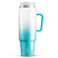 Meoky 40 oz Tumbler with Handle and Straw, Insulated Tumbler with Lid and Straw, Stainless Steel Travel Mug, Keeps Cold for 34 Hours, 100% Leak Proof, Fits in Car Cup Holder (Night) - 7DAY'S