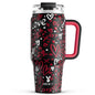 Meoky 40 oz Tumbler with Handle and Straw, Insulated Tumbler with Lid and Straw, Stainless Steel Travel Mug, Keeps Cold for 34 Hours, 100% Leak Proof, Fits in Car Cup Holder (Night) - 7DAY'S