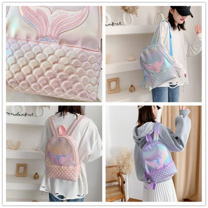 Mermaid Kids Backpack, Sparkly Sequins Backpack for Girls - 7DAY'S