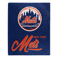 Mets OFFICIAL MLB "Signature" Raschel Throw Blanket; 50" x 60" - 7DAY'S