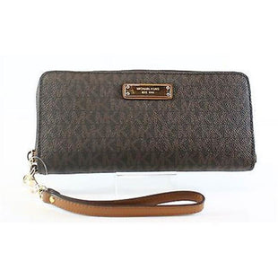 Michael Kors 32S7GTTE9B-200 Jet Set Continental Wristlet - Brown