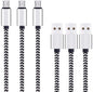 Micro USB Cable,[10ft3Pack] by Ailun,High Speed 2.0 USB A Male to Micro USB Sync & Charging Nylon Braided Cable for Android Smartphone Tablets Wall and Car Charger Connection[Silver&Blackwhite] - 7DAY'S
