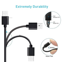 Micro USB Cable,[10ft3Pack] by Ailun,High Speed 2.0 USB A Male to Micro USB Sync & Charging Nylon Braided Cable for Android Smartphone Tablets Wall and Car Charger Connection[Silver&Blackwhite] - 7DAY'S