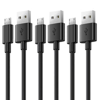 Micro USB Cable,[10ft3Pack] by Ailun,High Speed 2.0 USB A Male to Micro USB Sync & Charging Nylon Braided Cable for Android Smartphone Tablets Wall and Car Charger Connection[Silver&Blackwhite] - 7DAY'S