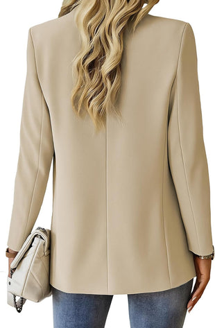 Mina Self 2025 Women's Fall Casual Blazer - Fully Lined Lightweight Button Lapel Collar Slim Fashion Work Office with Pocket - 7DAY'S