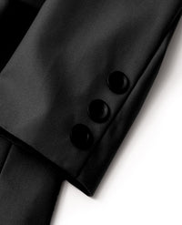 Mina Self 2025 Women's Fall Hooded Blazer Jacket - Double - Breasted Oversize Loose Fully - Lined Work Office Suit with Pockets - 7DAY'S