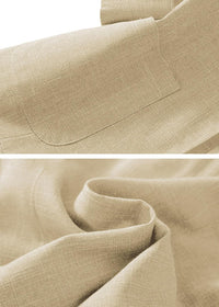 Mina Self Women's 3/4 Sleeve Linen Blazer 2025 Summer Lightweight Fully - Lined Lapel Button Casual Work Jacket Pockets - 7DAY'S