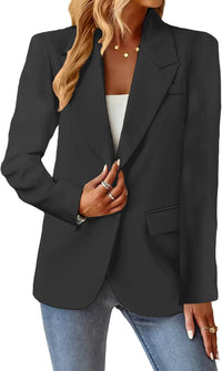 Mina Self Women's Casual Blazers 2024 New Spring Fashion Lightweight Work Office Full Lined Pocket Jacket Suit(S - XXL) - 7DAY'S