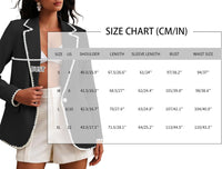 Mina Self Women's Casual Blazers 2025 Fall - Notch Lapel One Button Business Lightweight Trendy Work Office Jackets Pockets - 7DAY'S