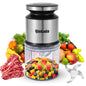 Mini Food Processor, 2.5 Cup/ 600 ML Baby Food Maker, 400 W Power Electric Grinder Chopper for Fruit, Vegetable, Meat, Baby Food Puree Blender (Sliver) - 7DAY'S