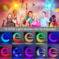 Mini G Atmosphere Lamp with Bluetooth Speaker, LED Table Lamp with Wireless Charger, Night Light Lamp Sunrise Alarm Clock, Smart Light Sound Machine for Bedroom【Mini Size 𝐆𝟔】 - 7DAY'S