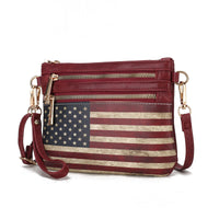 MKF Collection Alisson Vegan Leather Women FLAG Crossbody - Wristlet Bag by Mia K - 7DAY'S