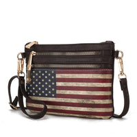 MKF Collection Alisson Vegan Leather Women FLAG Crossbody - Wristlet Bag by Mia K - 7DAY'S