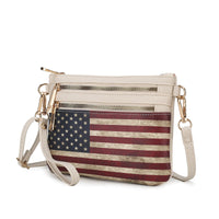 MKF Collection Alisson Vegan Leather Women FLAG Crossbody - Wristlet Bag by Mia K - 7DAY'S