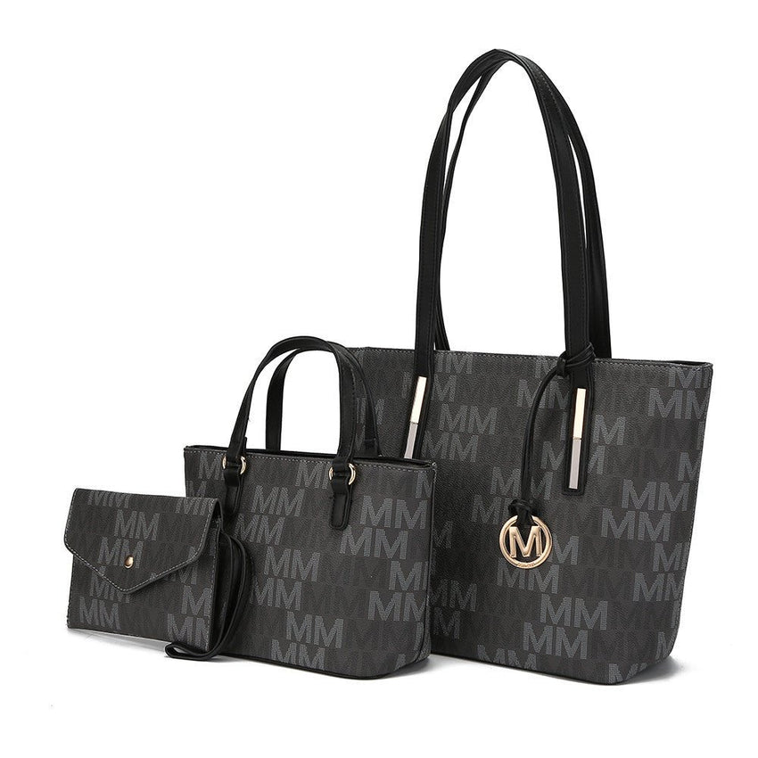 MKF Collection Aylet M Tote with Mini Handbag and Wristlet Pouch by Mia Made of high - quality vegan leather - 7DAY'S