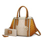 MKF Collection Daisy Two PCS Croco Satchel bag & Wallet , Measurements: 10” L x 11” H x 4” W , Wallet: 7.5” L x 4”H x 1” W - 7DAY'S
