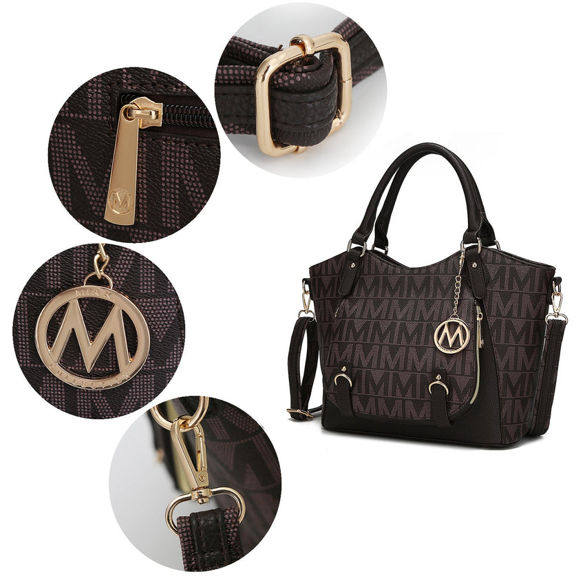 MKF Collection Fula Signature Satchel Bag by Mia Made of high - quality vegan leather - 7DAY'S