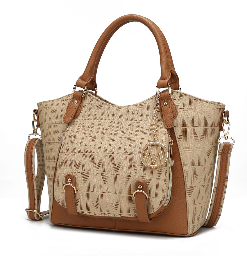 MKF Collection Fula Signature Satchel Bag by Mia Made of high - quality vegan leather - 7DAY'S