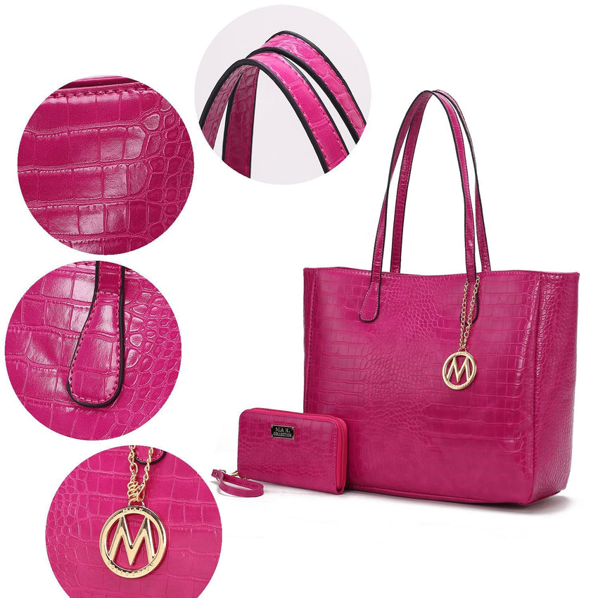 MKF Collection Sadie Oversize Tote Bag & Wallet Set by Mia K - 7DAY'S