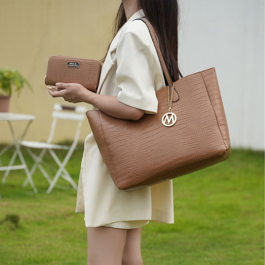 MKF Collection Sadie Oversize Tote Bag & Wallet Set by Mia K - 7DAY'S