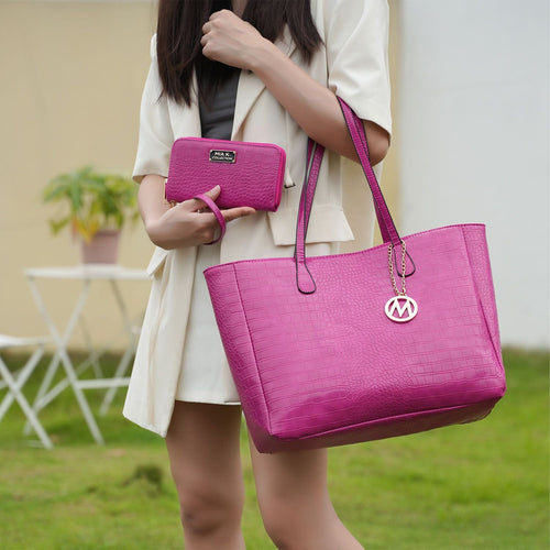 MKF Collection Sadie Oversize Tote Bag & Wallet Set by Mia K - 7DAY'S